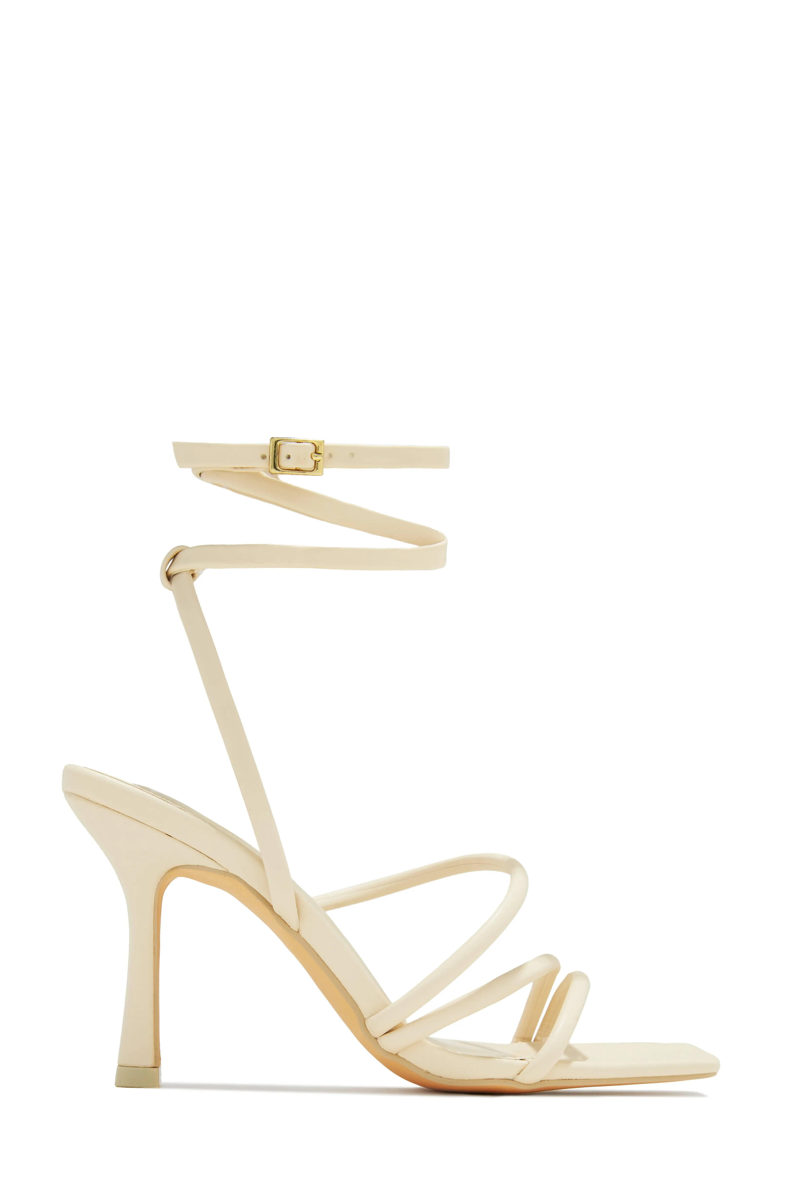 Katti Strappy Mid Heels - Ivory sold by Miss Lola product image thumbnail 5
