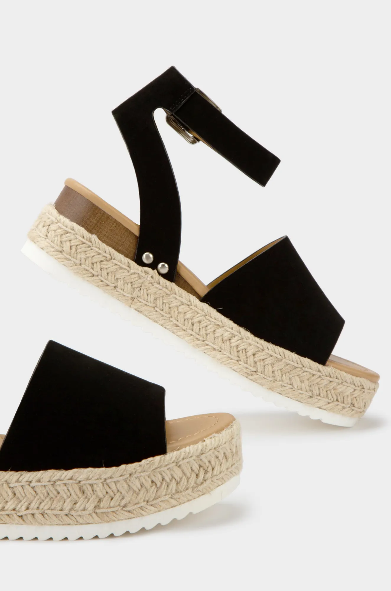 Voyage Platform Espadrille Sandals - Black sold by Miss Lola product image thumbnail 2