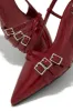 Stassia Kitten Heels - Cherry sold by Miss Lola
