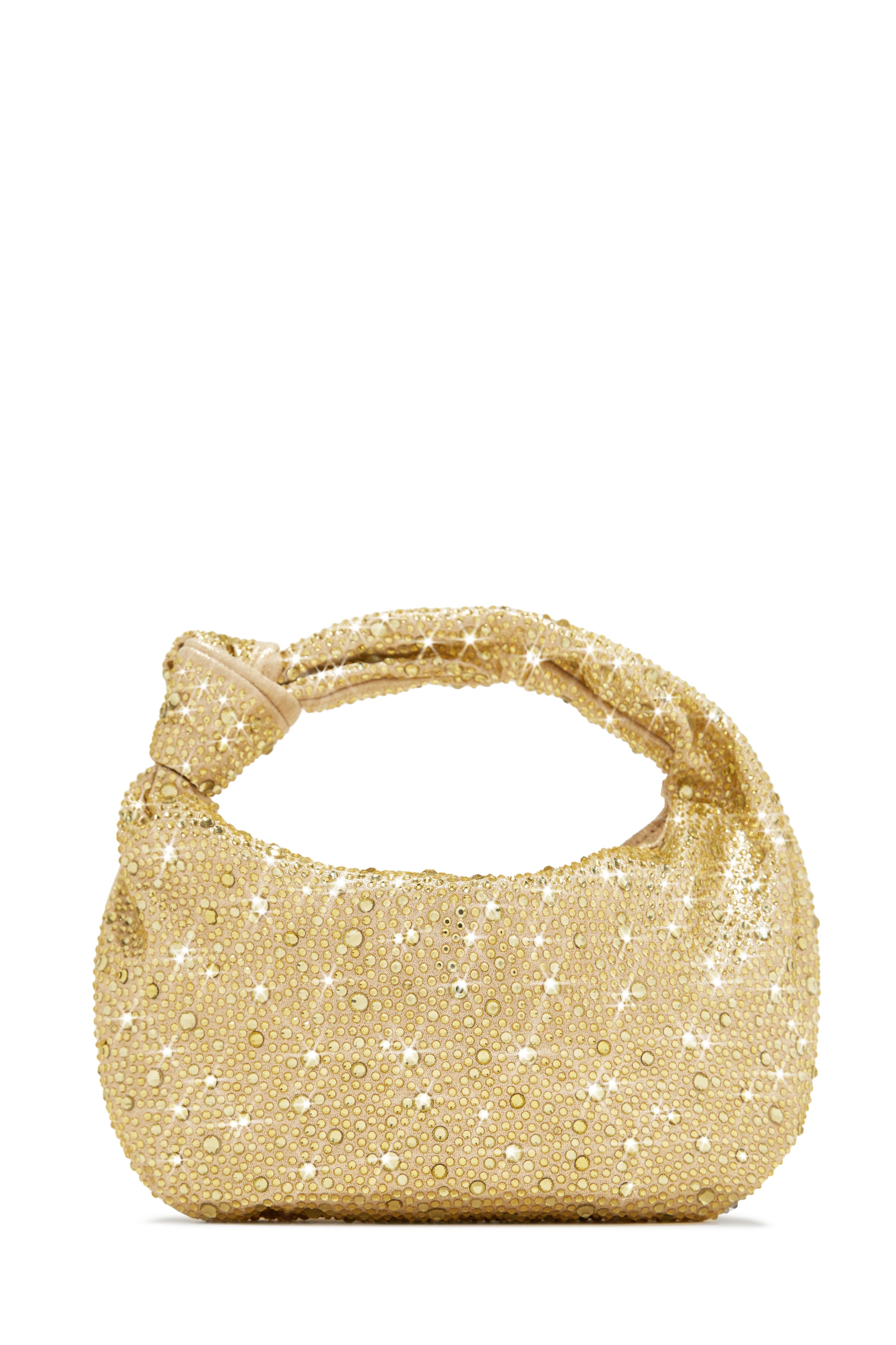 Day & Night Embellished Knotted Handbag - Gold sold by Miss Lola