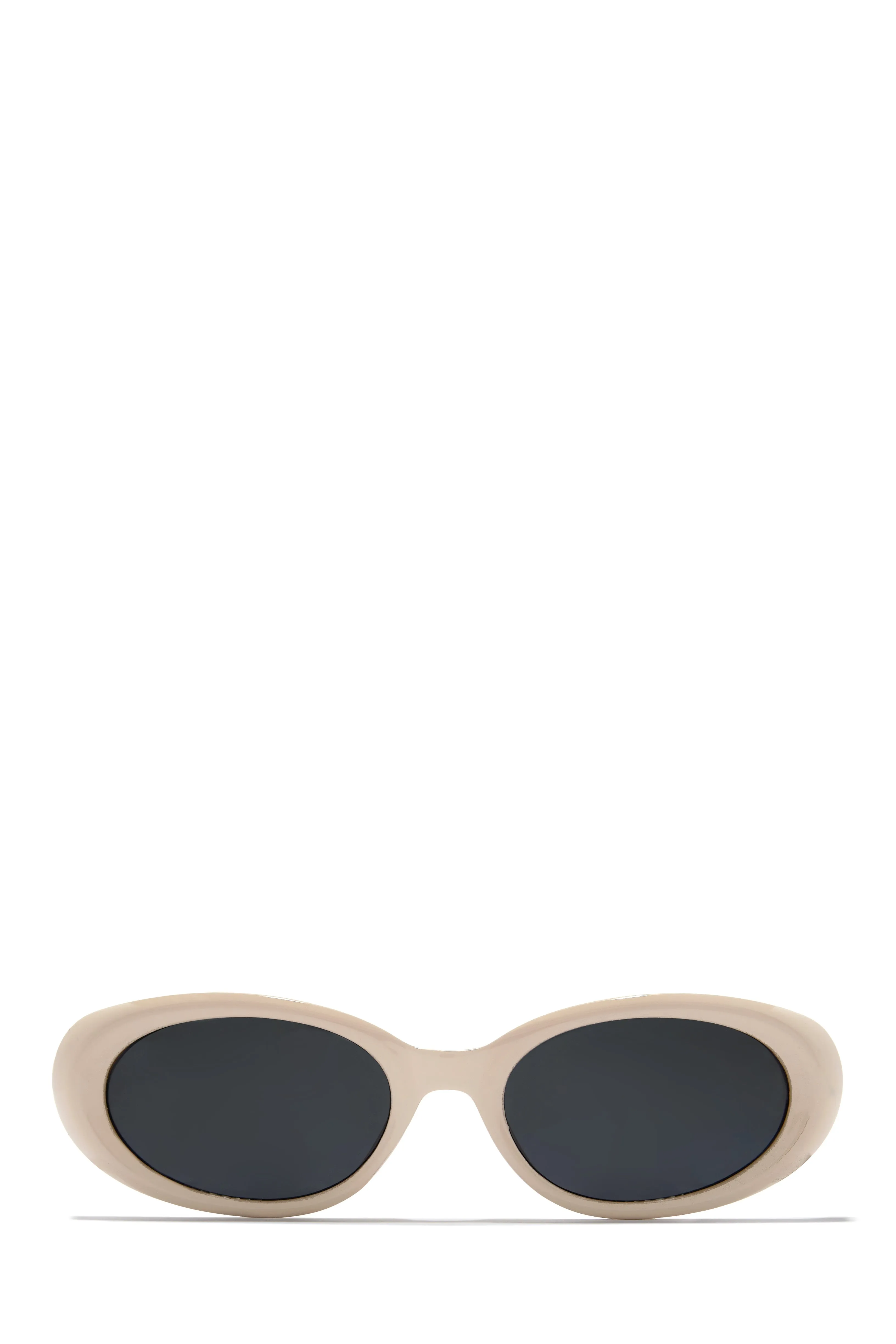 Skyline Views Oval Shaped Sunglasses - Clear/ Pink sold by Miss Lola product image thumbnail 5