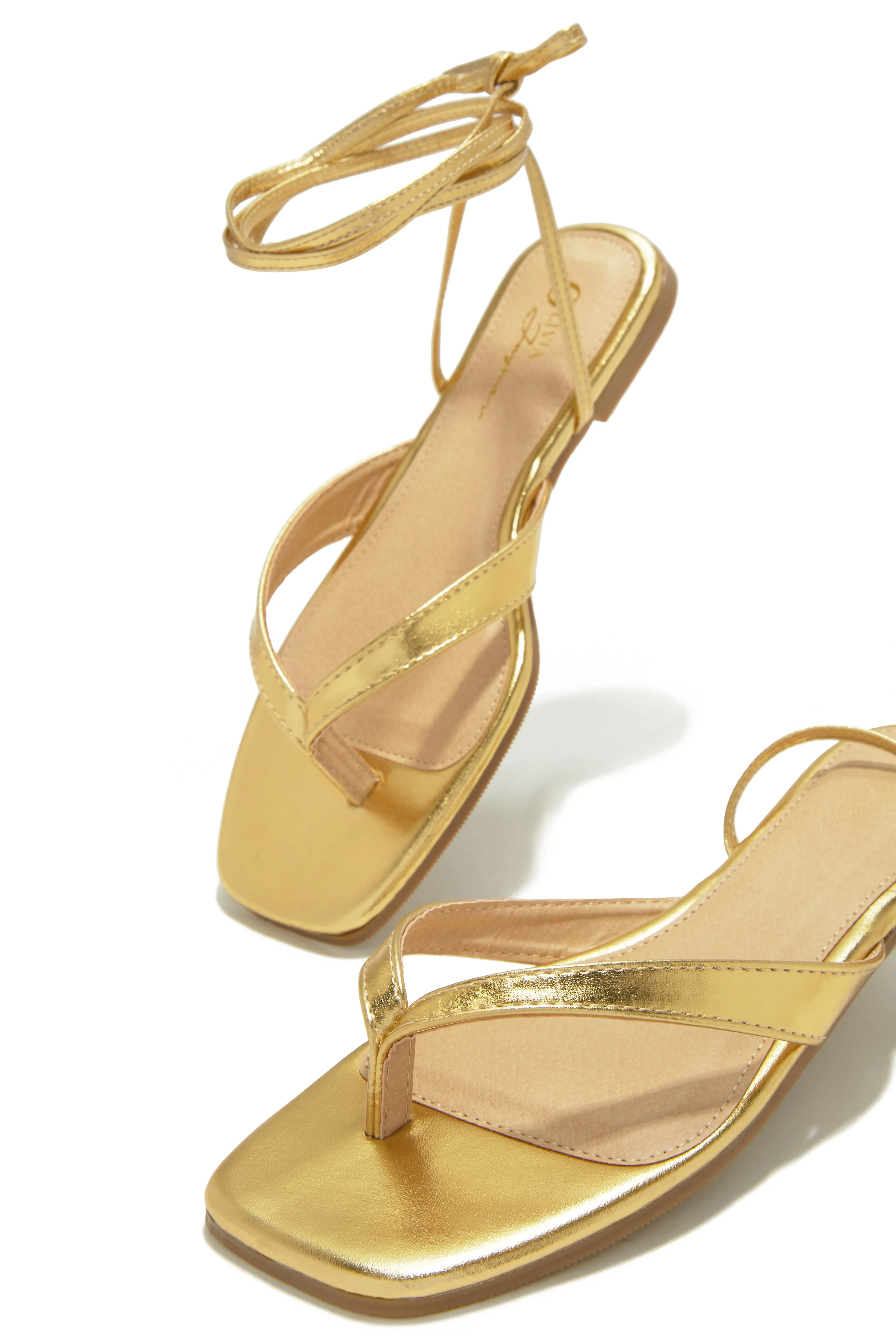 Tropicali Lace Up Sandals - Gold sold by Miss Lola