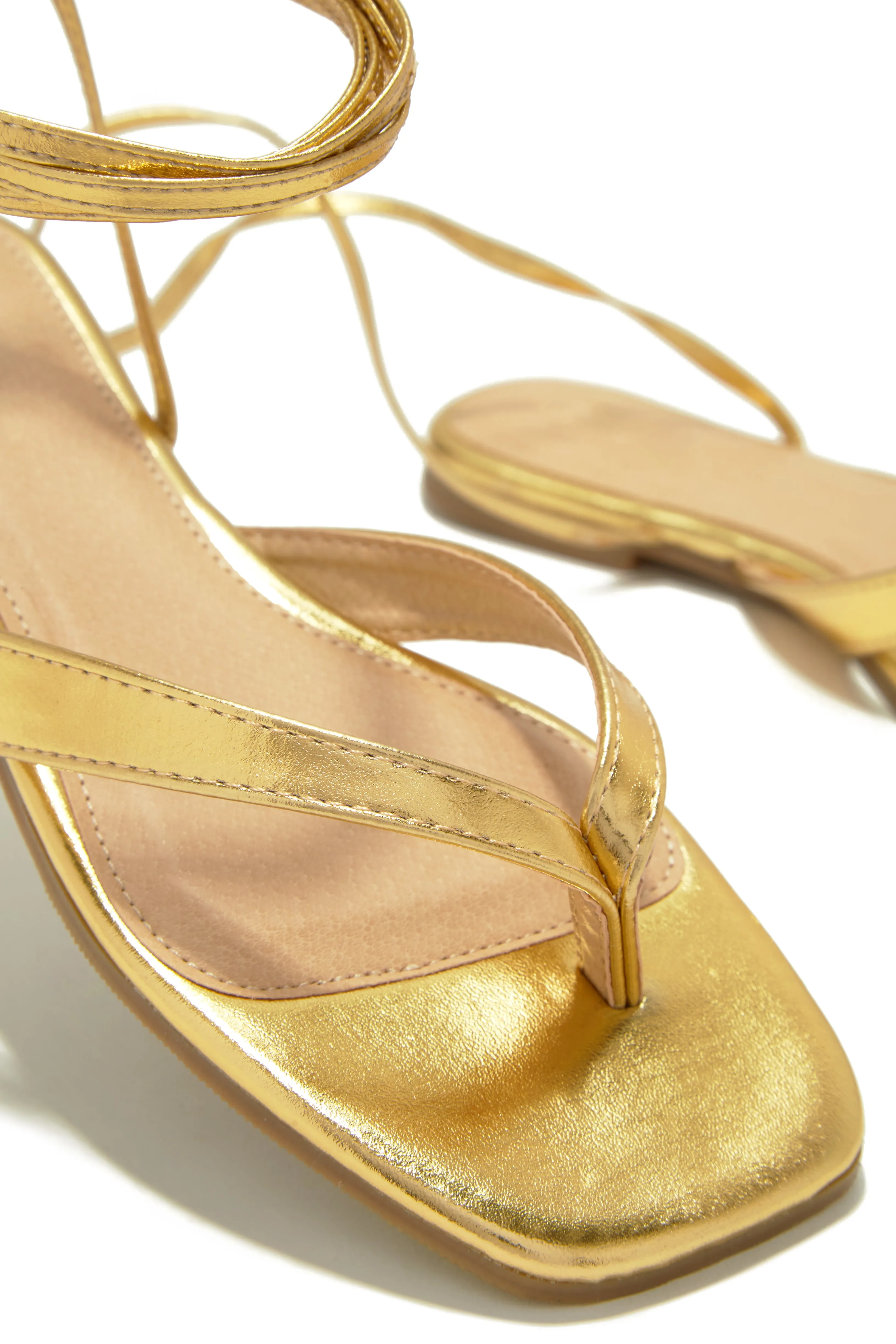 Tropicali Lace Up Sandals - Gold sold by Miss Lola product image thumbnail 2