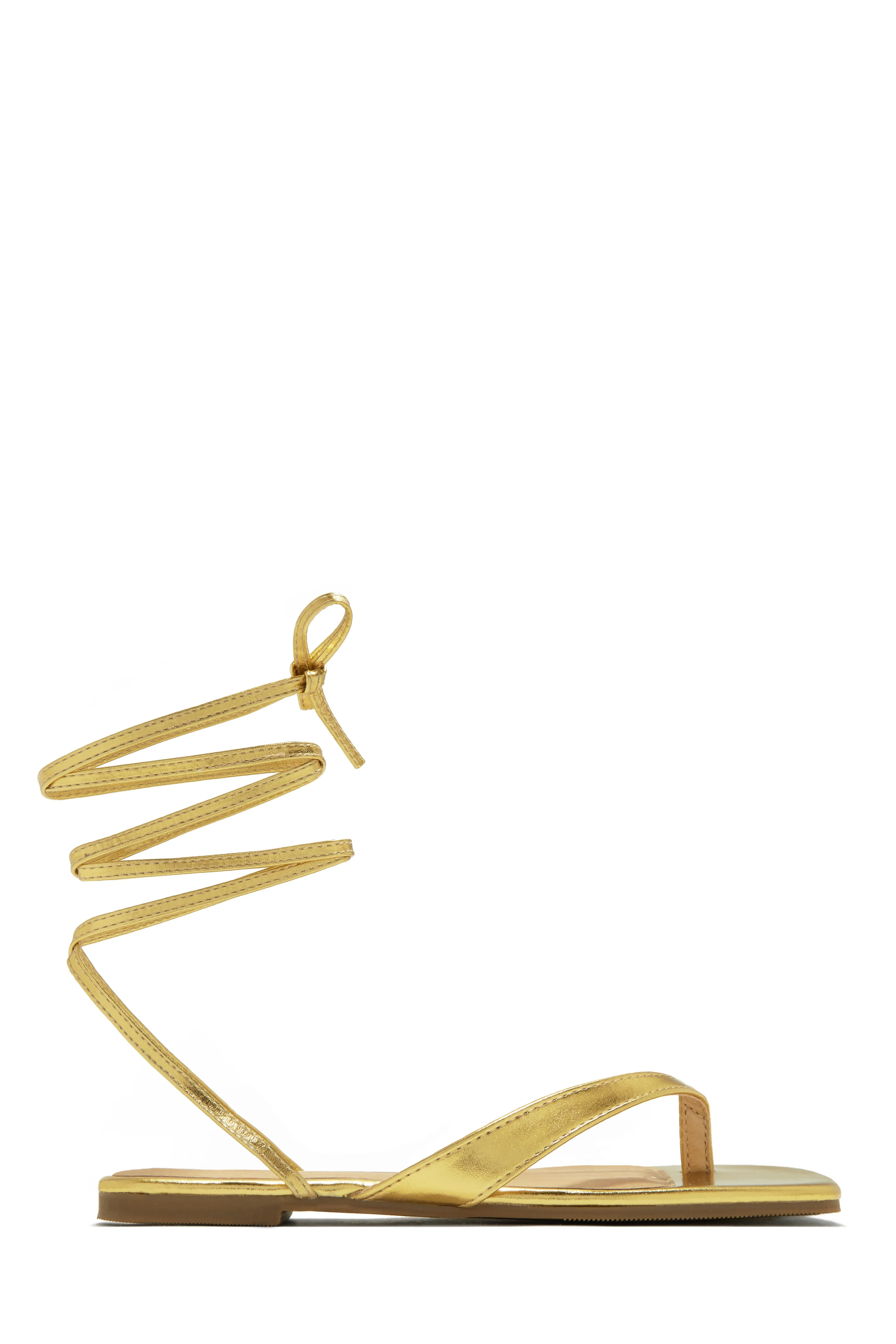Tropicali Lace Up Sandals - Gold sold by Miss Lola product image thumbnail 5