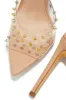 Collette Studded High Heel Mules - Clear sold by Miss Lola