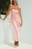 Milania Satin Maxi Dress - Pink sold by Miss Lola