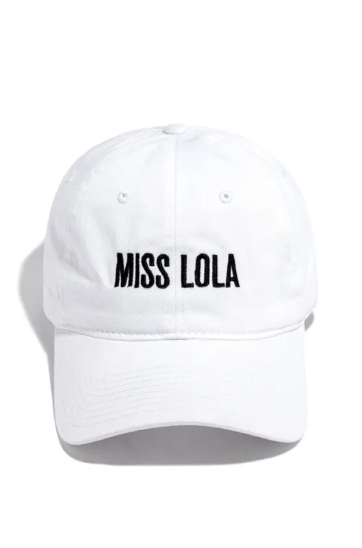 Miss Lola Hat - White sold by Miss Lola