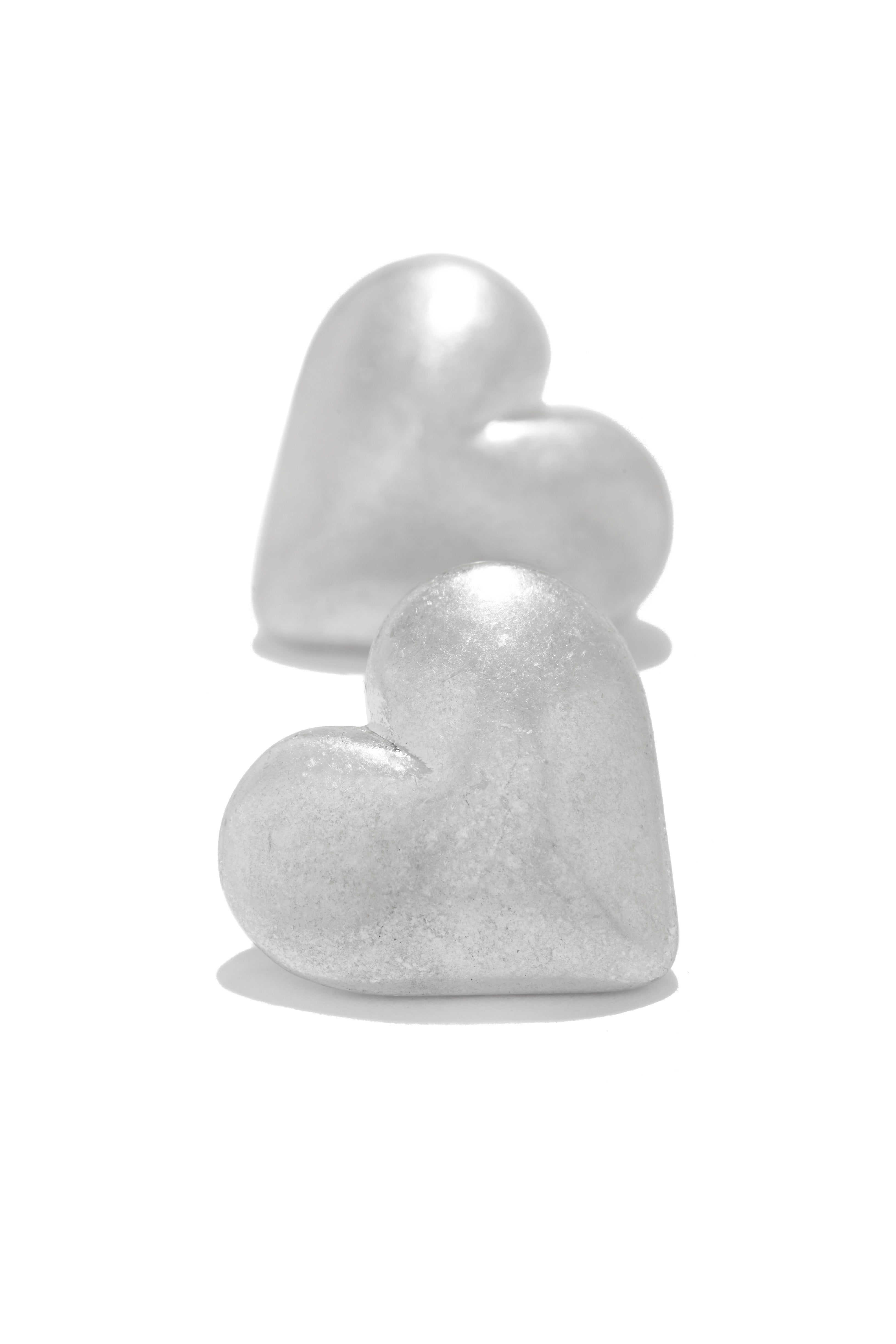 Feliz Matte Heart Stud Earring - Silver sold by Miss Lola product image thumbnail 2