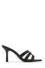 Valdis Mid Heel Mules - Black sold by Miss Lola