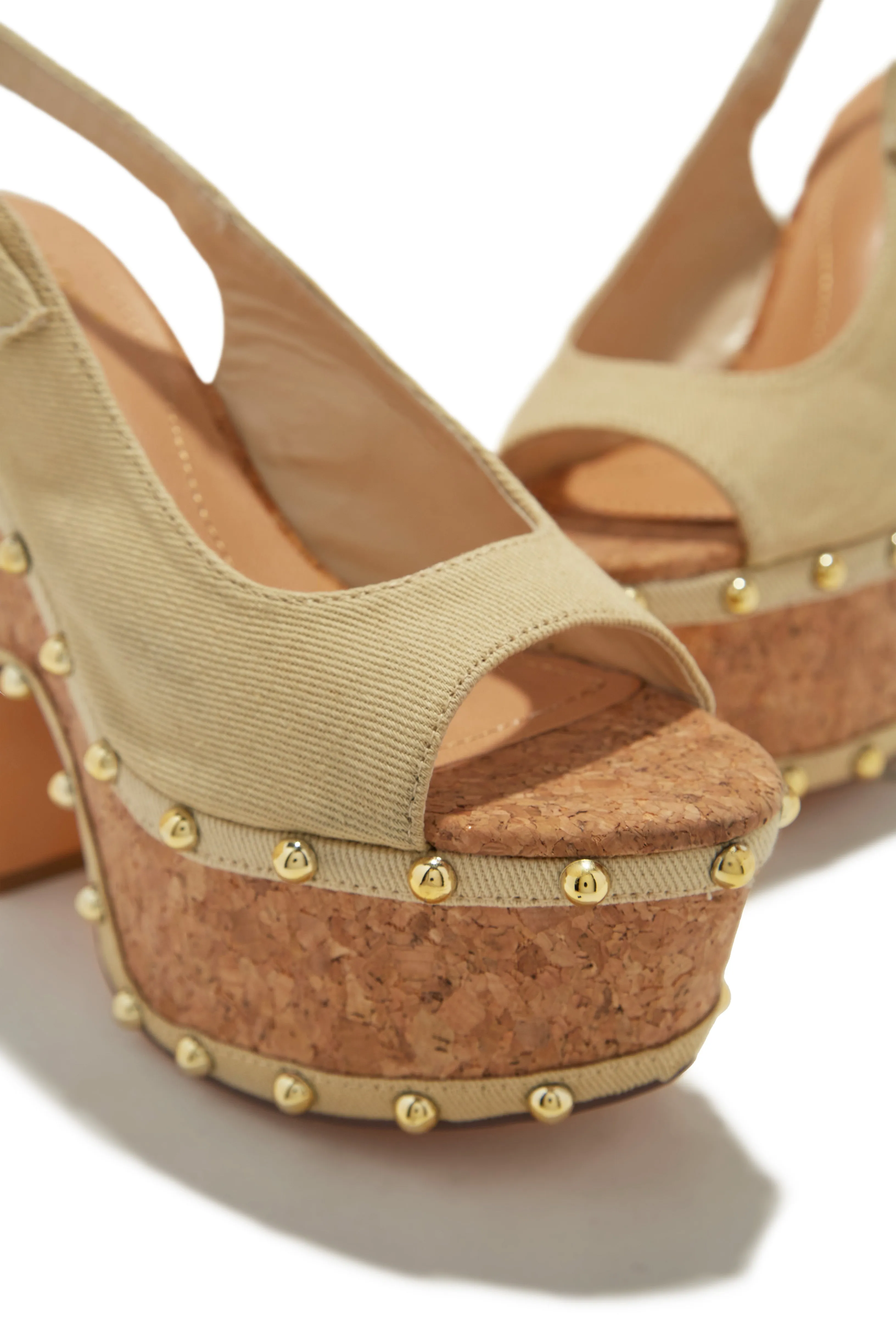 Clarisse Platform Block Heels - Nude sold by Miss Lola product image thumbnail 5
