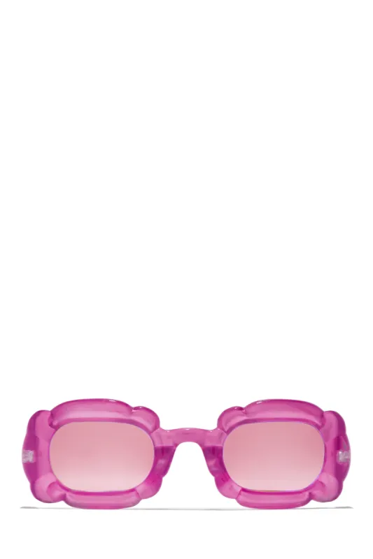 Pure Honey Unique Standout Frame Sunglasses - Pink sold by Miss Lola