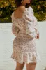 Poppy Long Sleeve Mini Dress - Blush sold by Miss Lola