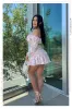 Poppy Long Sleeve Mini Dress - Blush sold by Miss Lola
