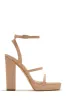 Midnight Muse Platform Block High Heels - Nude sold by Miss Lola
