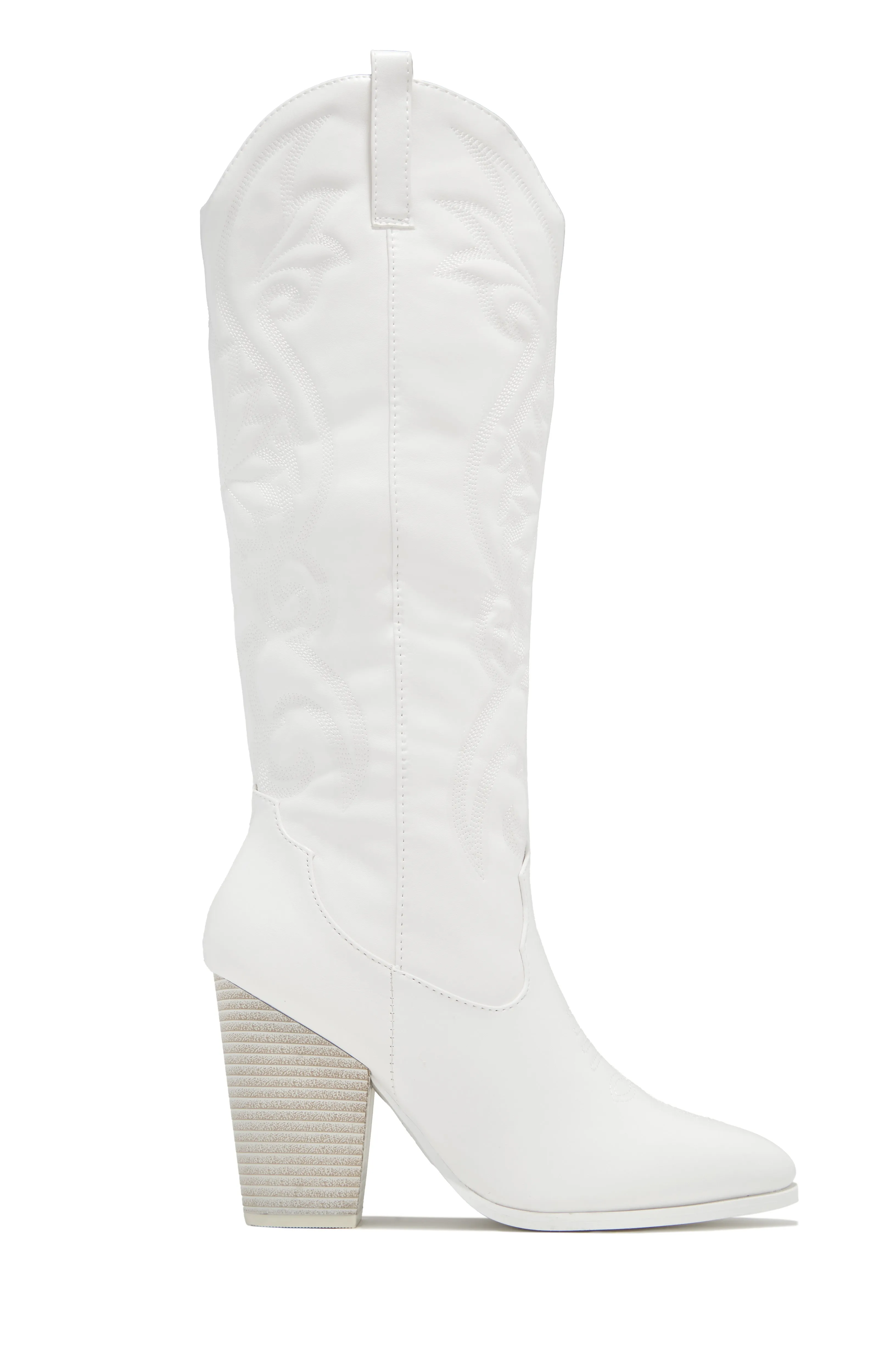 Jordyn Cowgirl Boots - White sold by Miss Lola product image thumbnail 5
