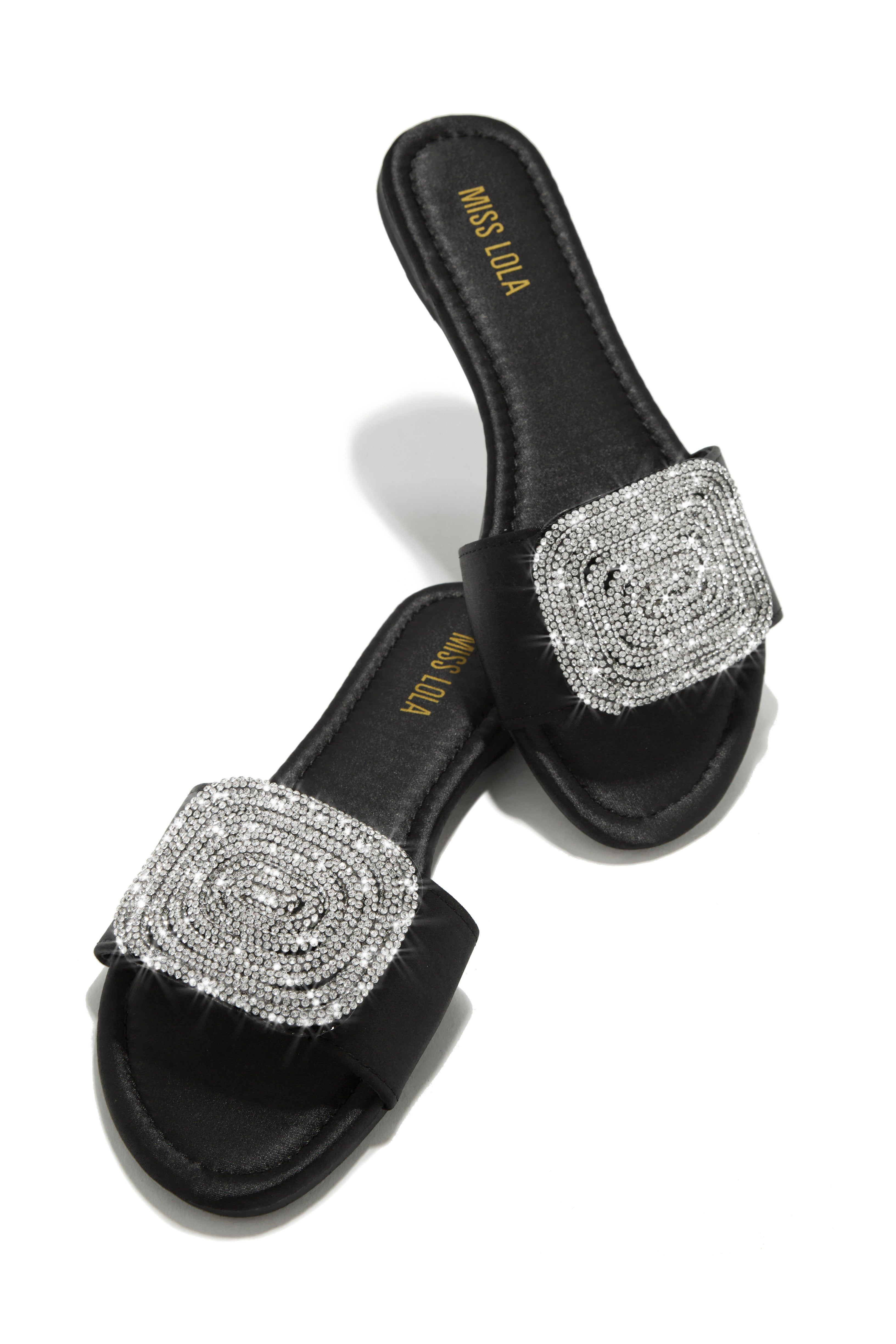 Beach Cocktail Embellished Slip On Sandals - White sold by Miss Lola product image thumbnail 5