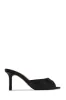 Natani Mid Heel Mules - Black sold by Miss Lola