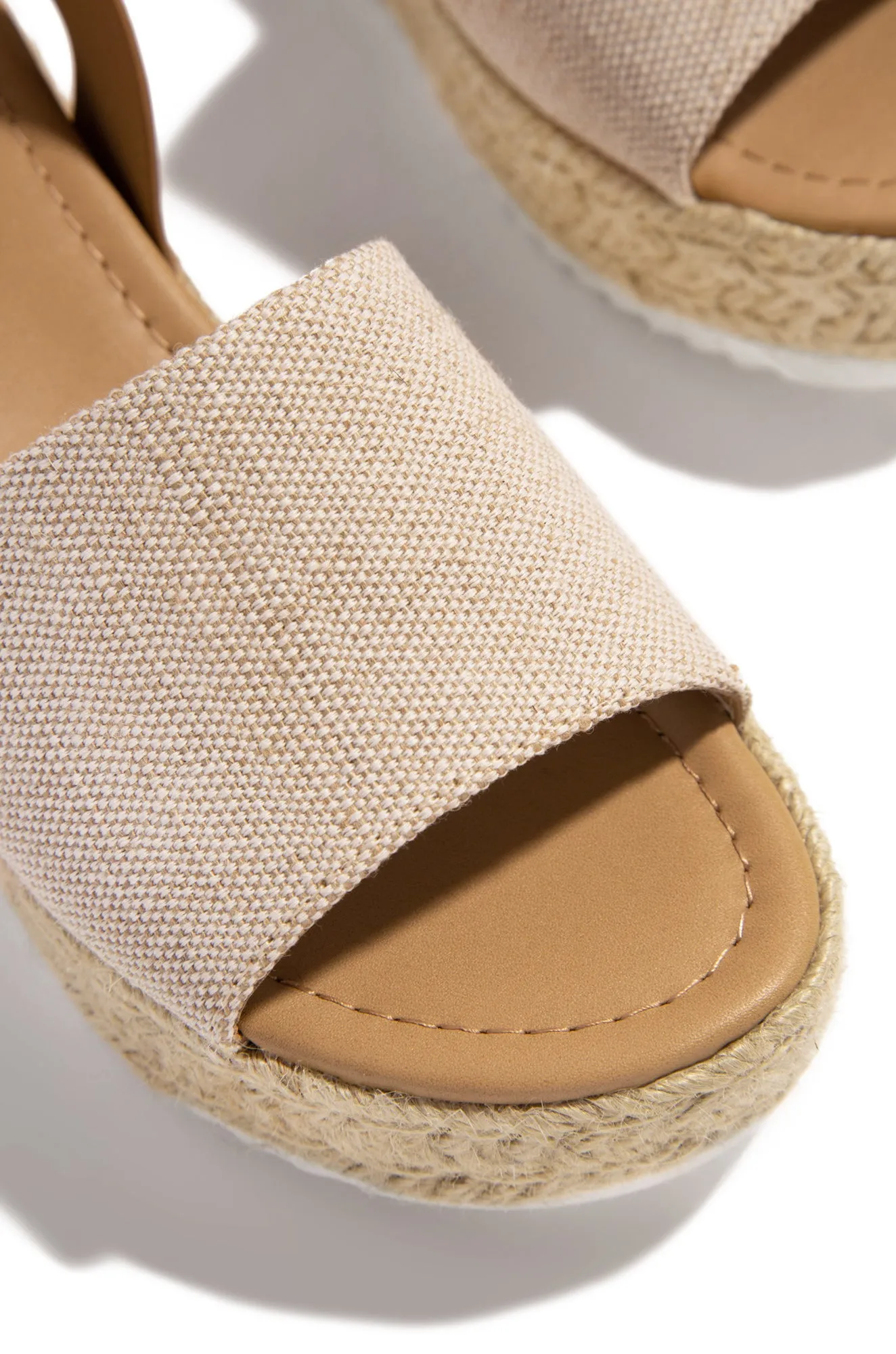 Voyage Platform Espadrille Sandals - Burlap sold by Miss Lola product image thumbnail 3