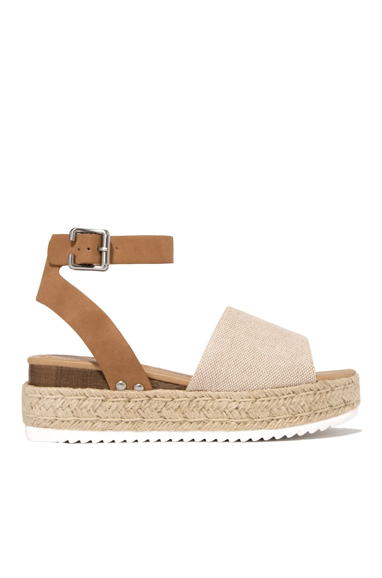 Voyage Platform Espadrille Sandals - Burlap sold by Miss Lola product image thumbnail 5