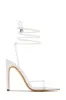 Nayeli Lace Up Single Sole Heels - White sold by Miss Lola