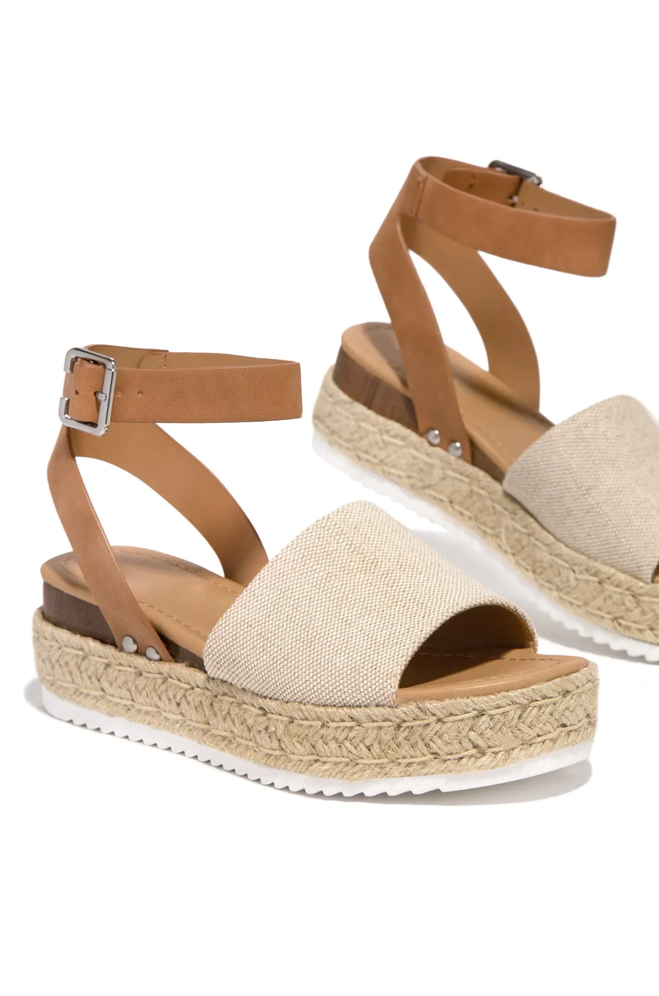 Voyage Platform Espadrille Sandals - Burlap sold by Miss Lola product image thumbnail 2