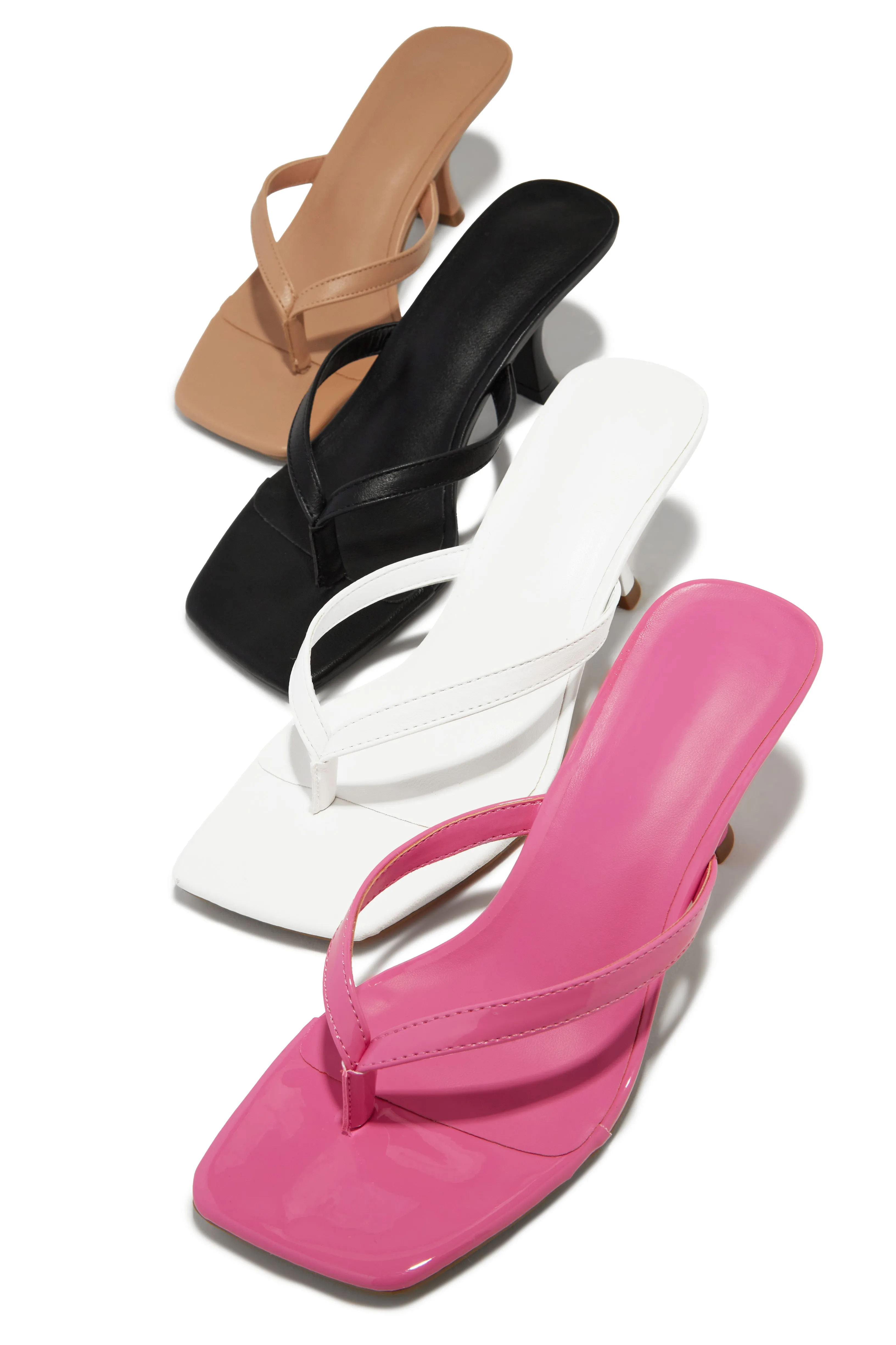 Karley Mid Heel Mules - Pink sold by Miss Lola product image thumbnail 3