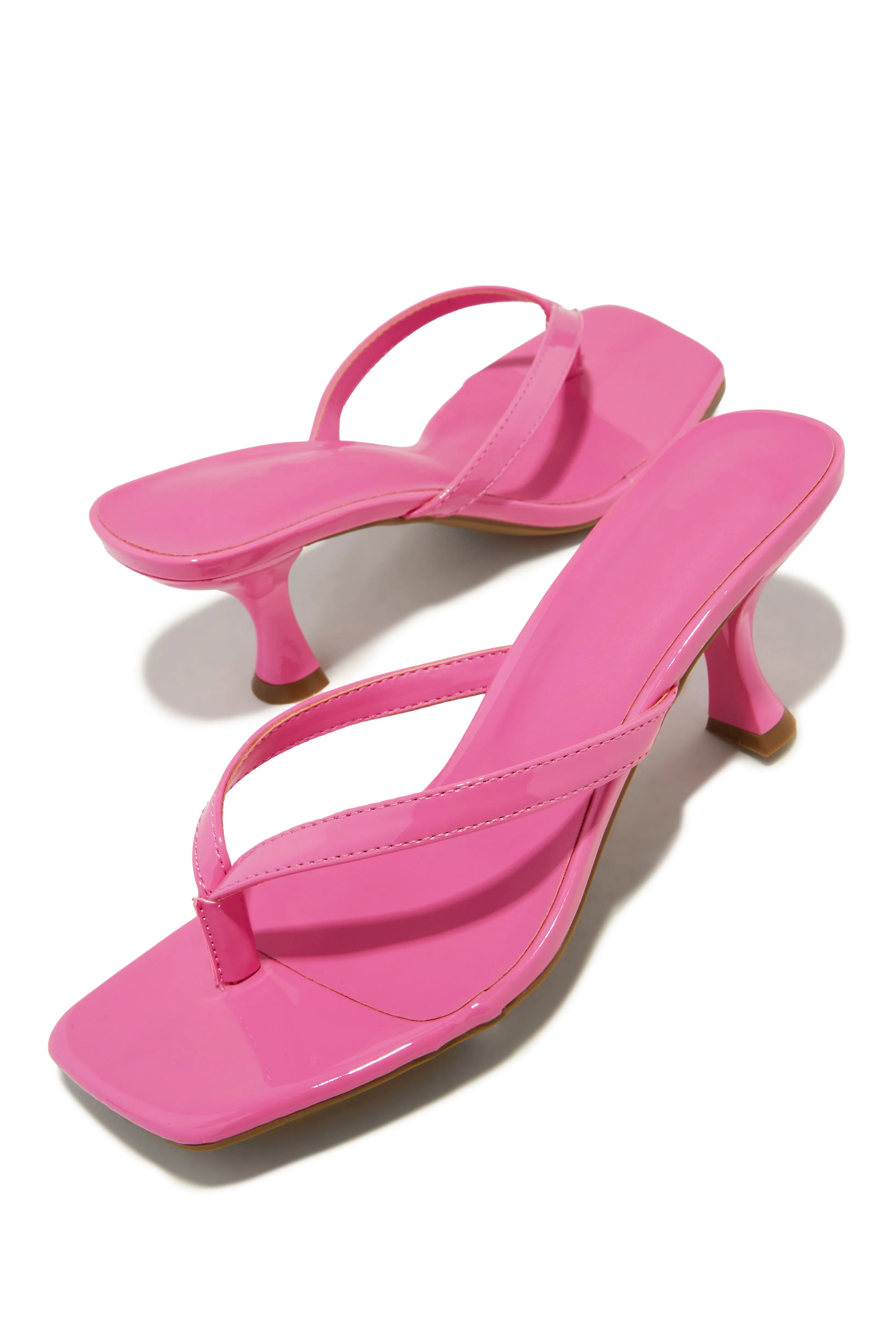 Karley Mid Heel Mules - Pink sold by Miss Lola product image thumbnail 2