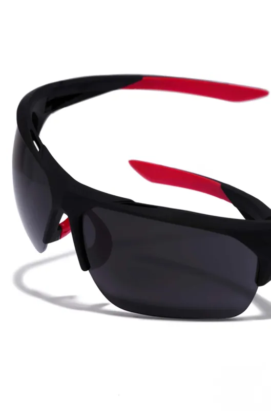 Hot Energy Sporty Shield Sunglasses - Red sold by Miss Lola