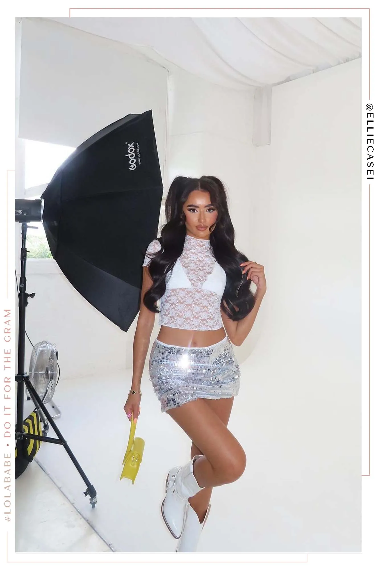 Cora High Waist Mini Skirt - Silver sold by Miss Lola product image thumbnail 5