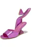 Racquel Mid Heel Mules - Metallic Pink sold by Miss Lola