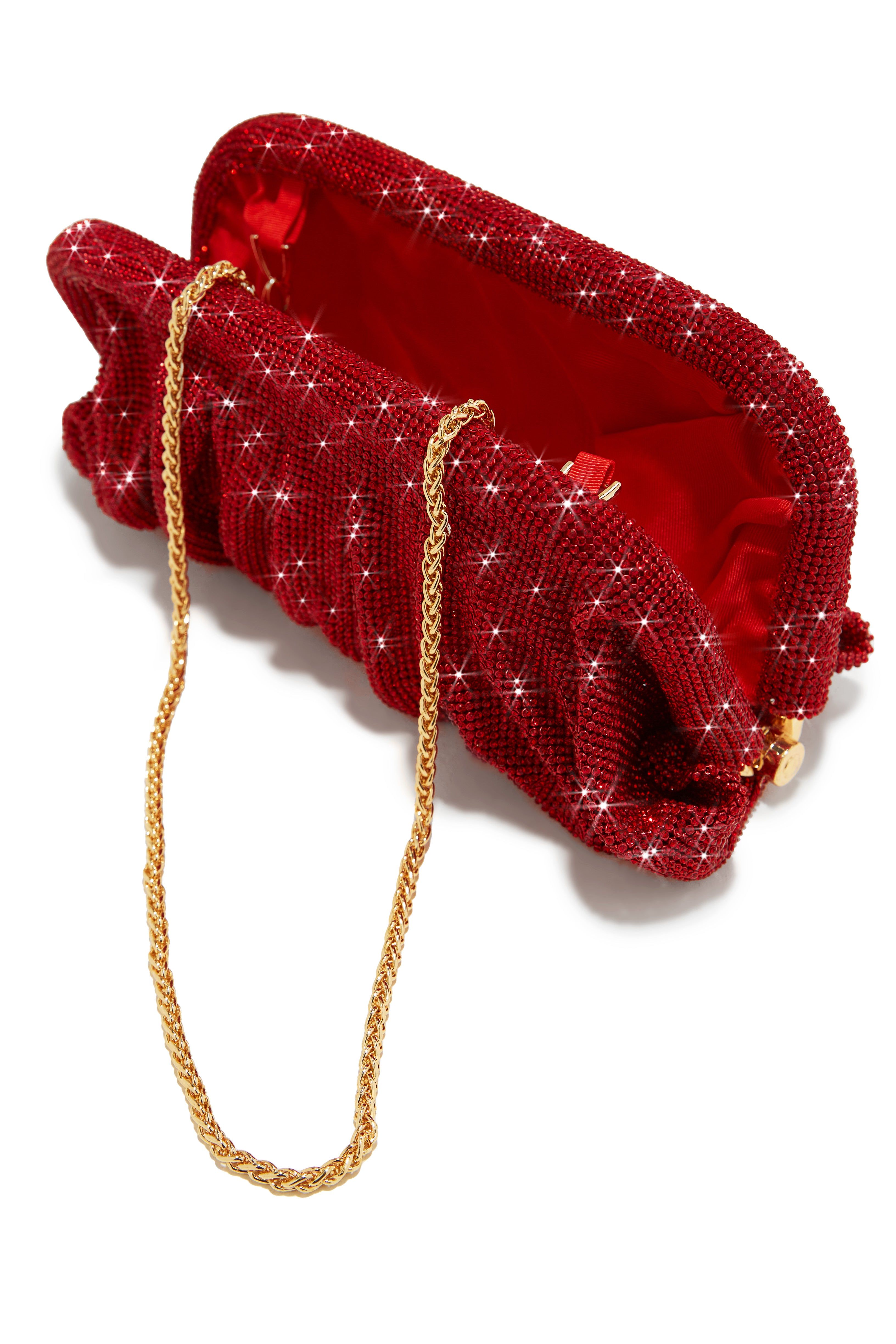 Gala Nights Fully Embellished Evening Bag - Red sold by Miss Lola product image thumbnail 2