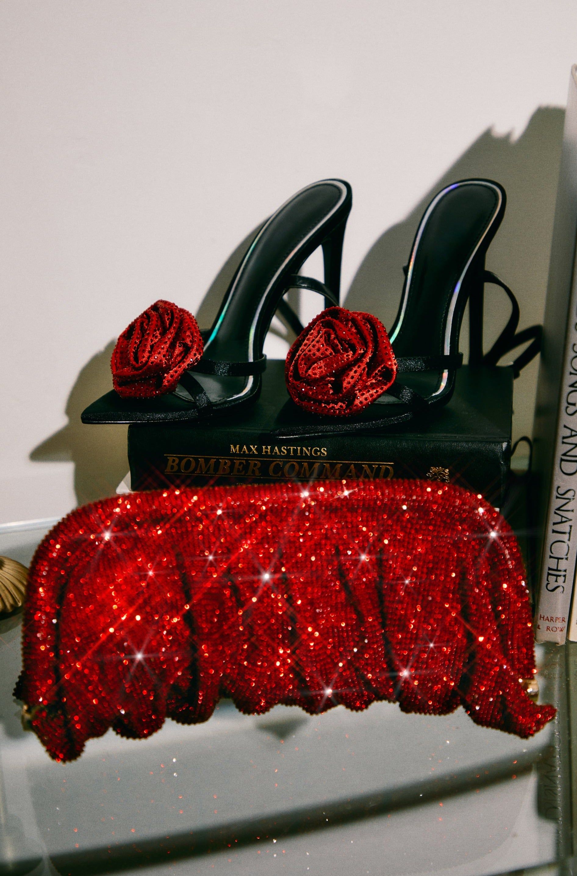 Gala Nights Fully Embellished Evening Bag - Red sold by Miss Lola product image thumbnail 3