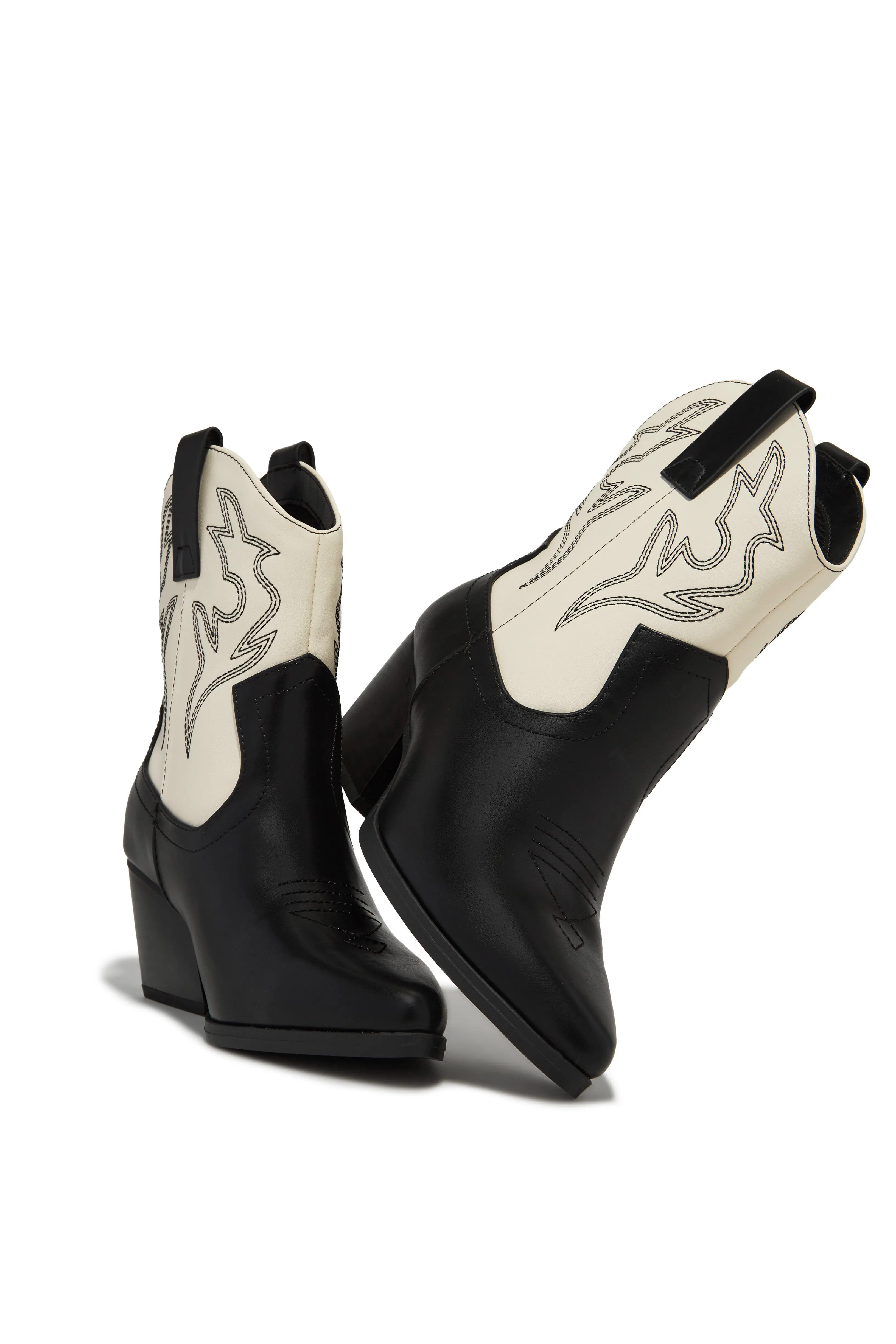 Festival Playlist Cowgirl Boots - Cream Black sold by Miss Lola product image thumbnail 4