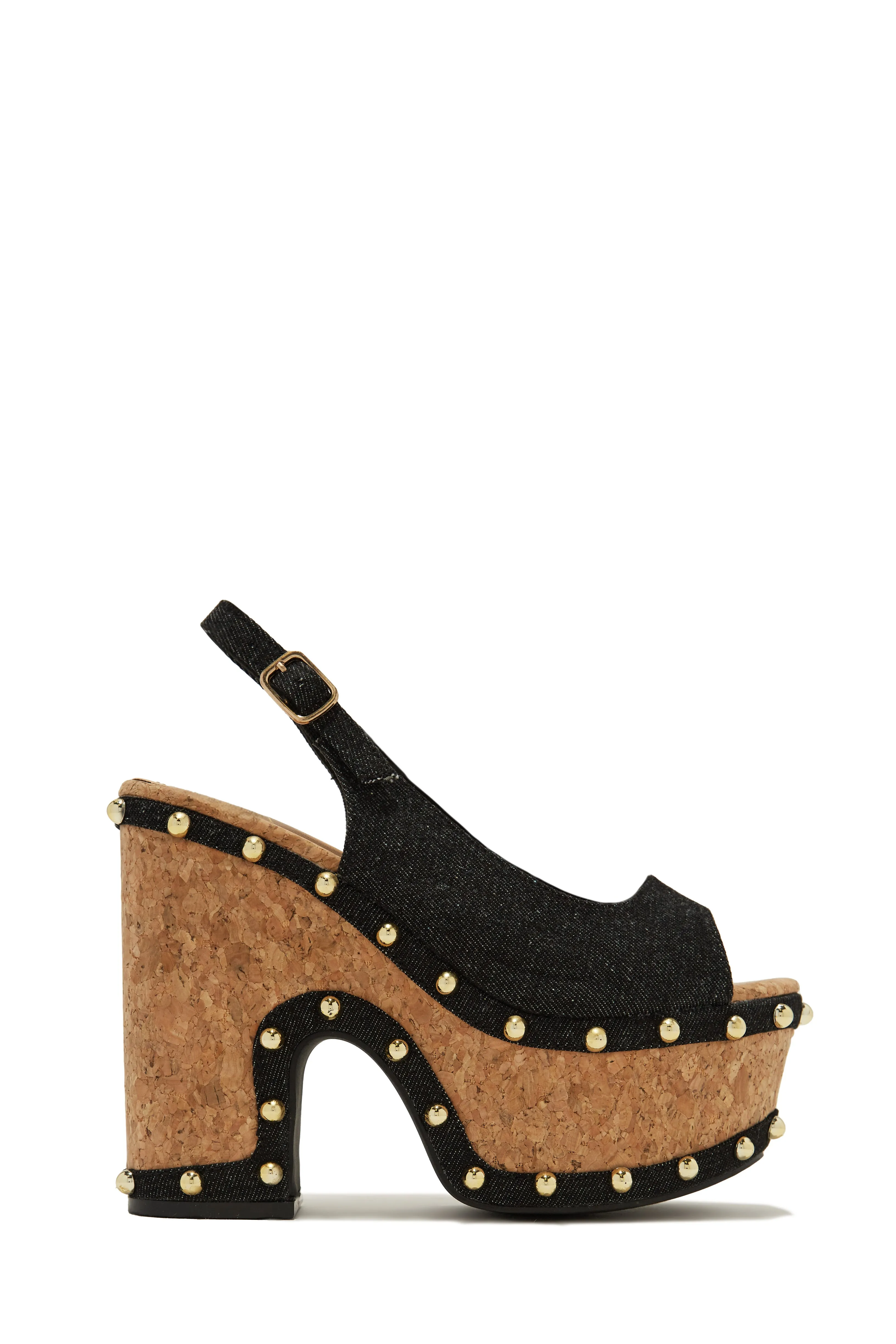 Clarisse Platform Block Heels - Black sold by Miss Lola product image thumbnail 4