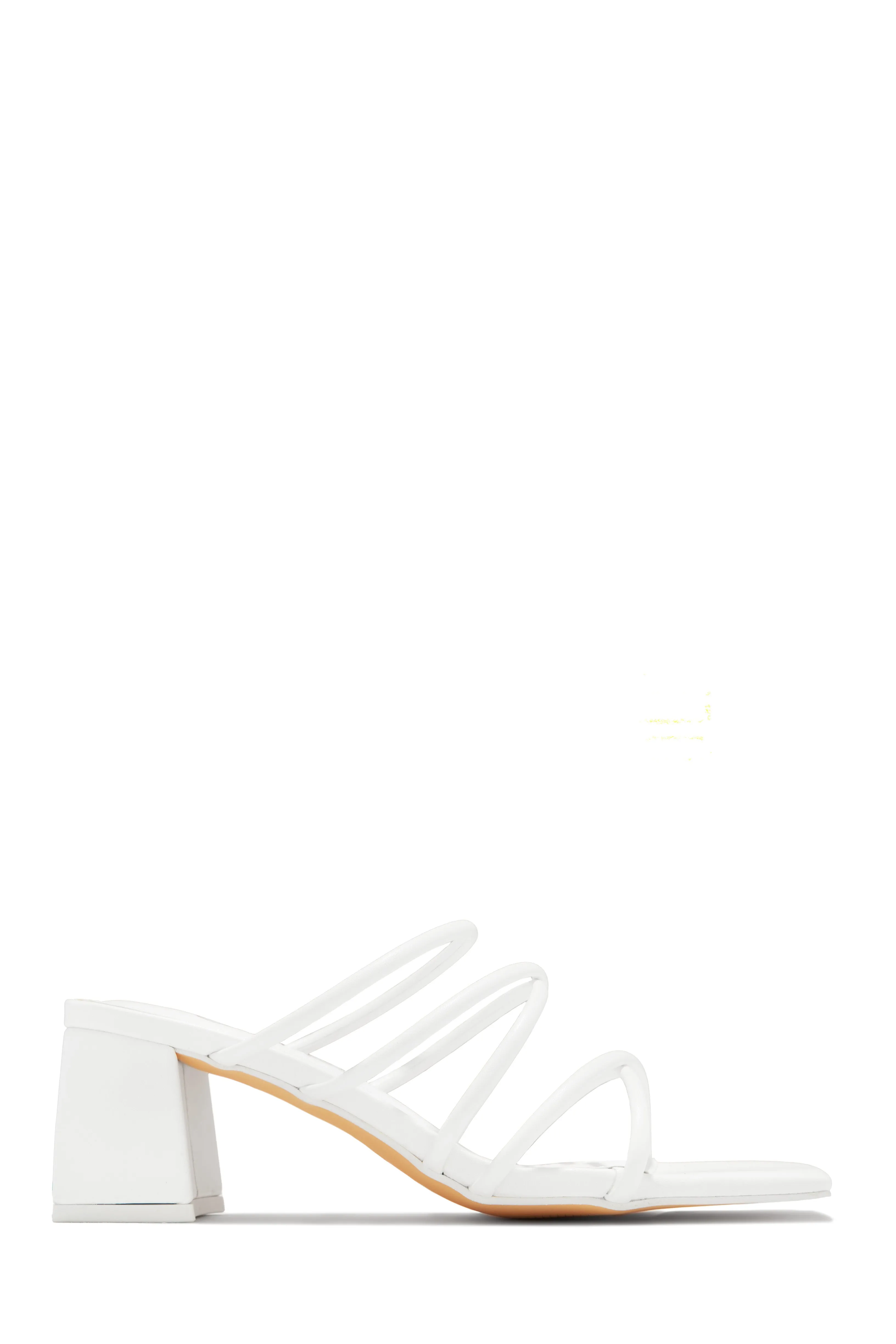 Hannah Block Mid Heel Mules - White sold by Miss Lola product image thumbnail 4