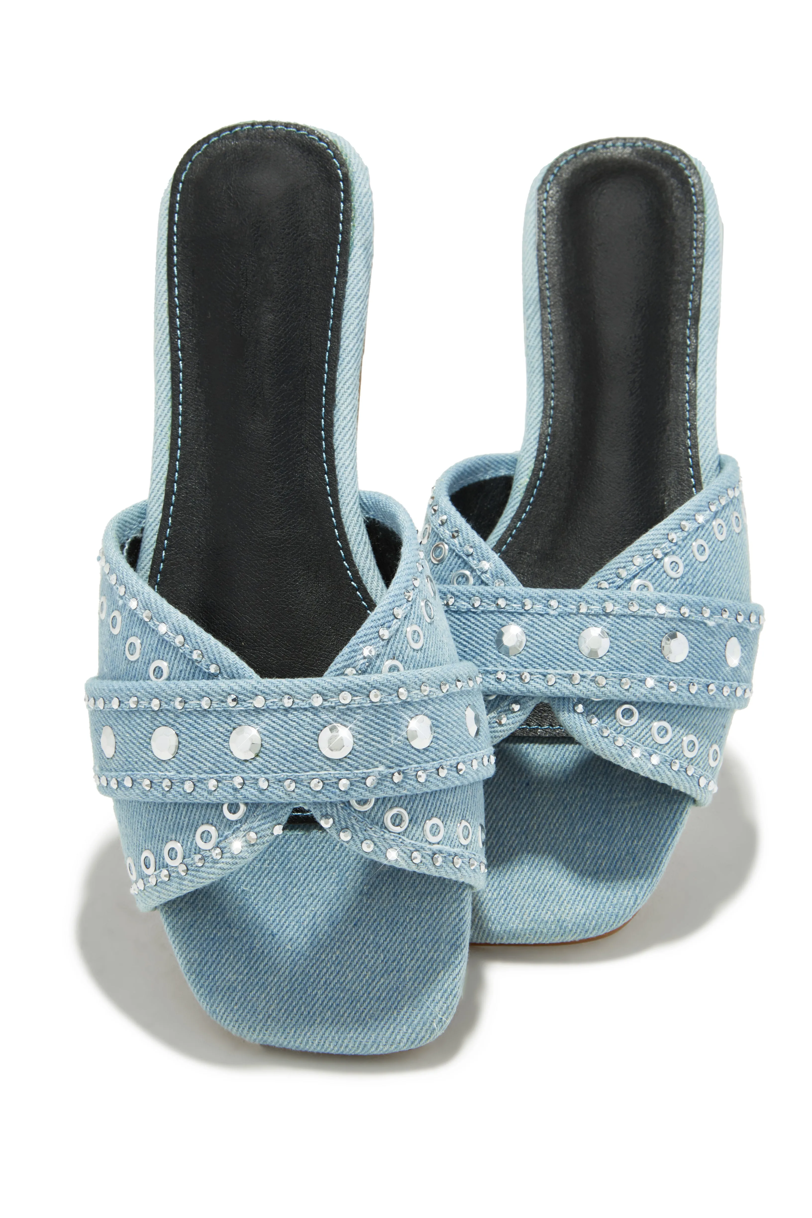 Aya Slip On Sandals - Light Denim sold by Miss Lola product image thumbnail 2
