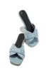 Aya Slip On Sandals - Light Denim sold by Miss Lola