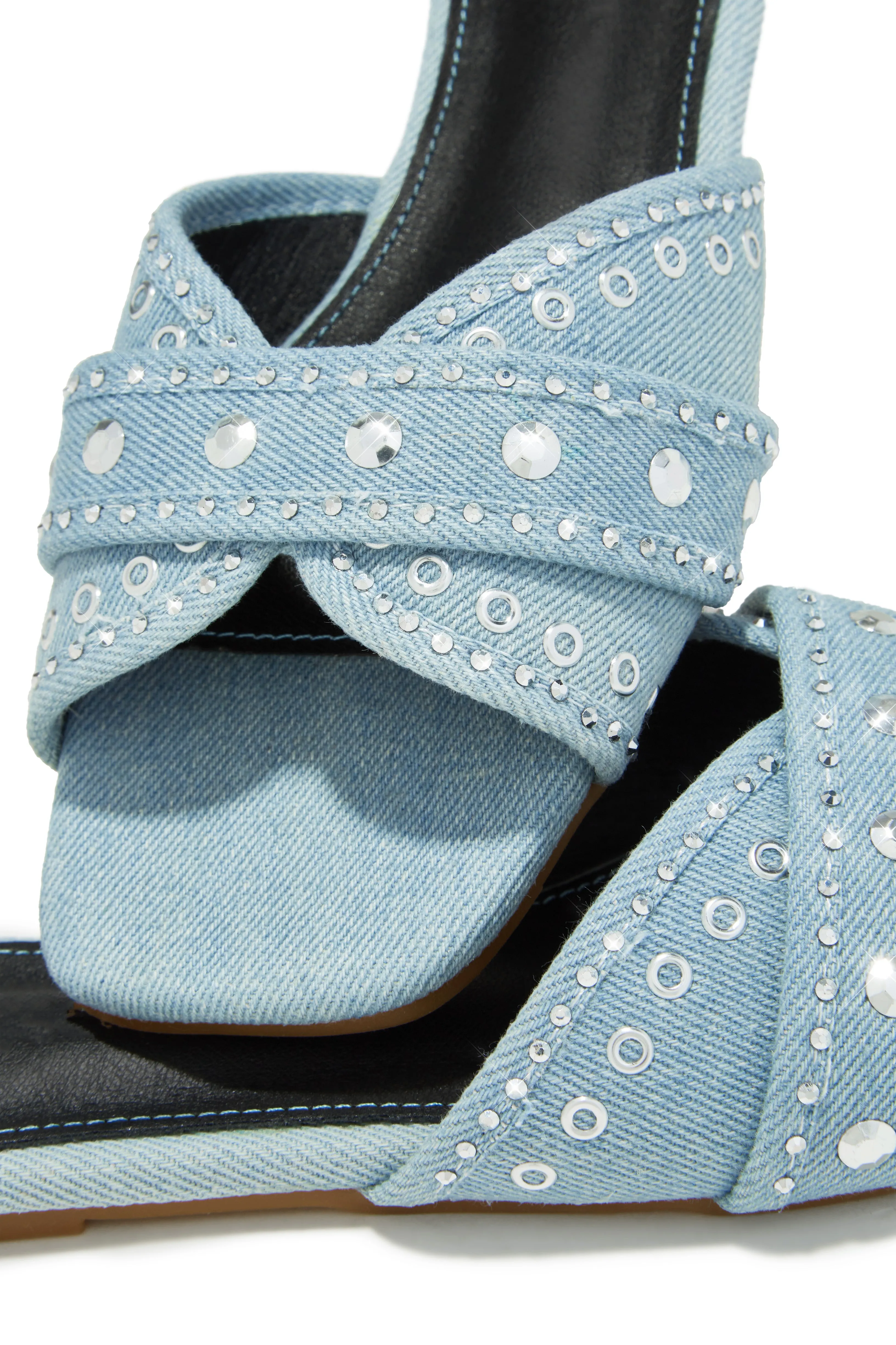 Aya Slip On Sandals - Light Denim sold by Miss Lola product image thumbnail 3