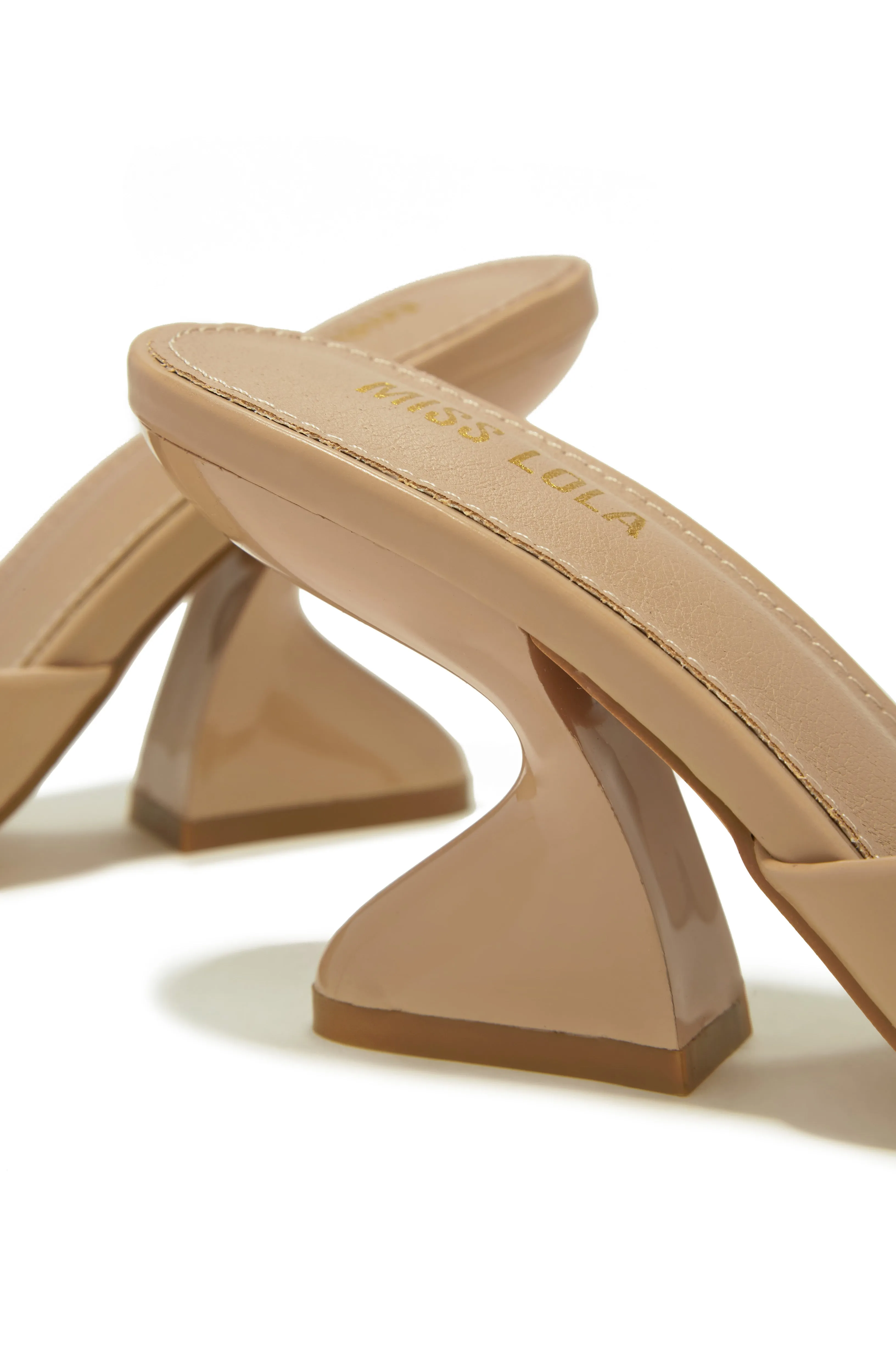 Racquel Mid Heel Mules - Nude sold by Miss Lola product image thumbnail 2