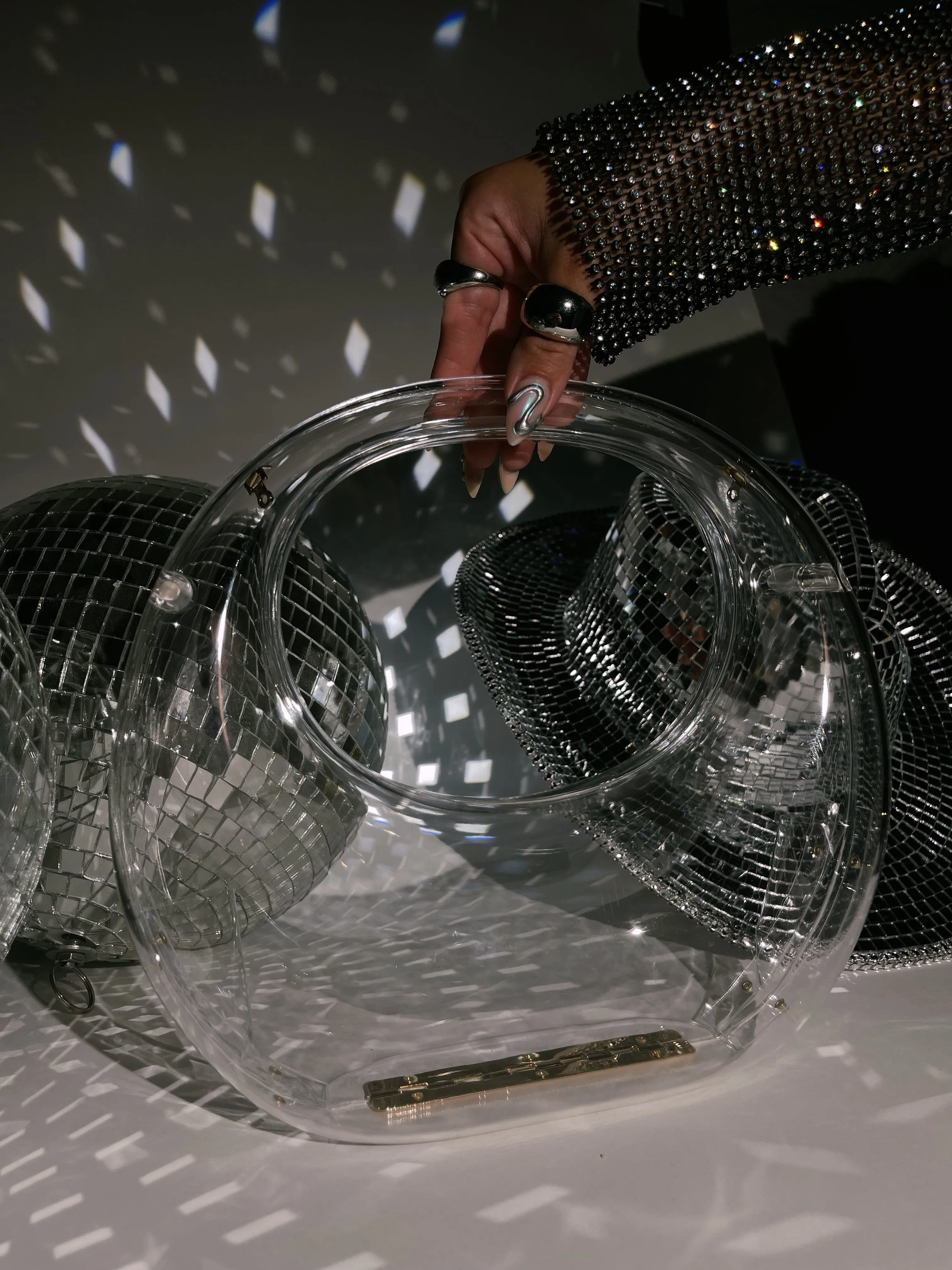 Sasha Clear Acrylic Handbag - Clear sold by Miss Lola