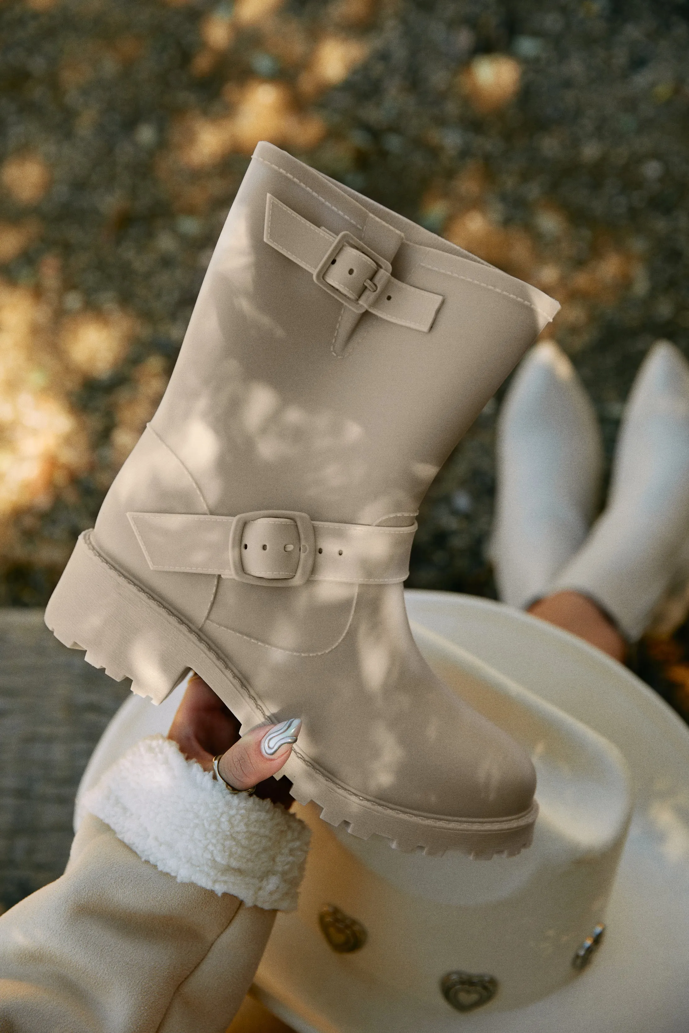 Stormy Water Resistant Rain Boots - Nude sold by Miss Lola product image thumbnail 2