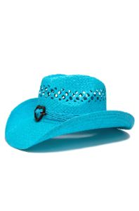 Kacey Western Hat - Blue sold by Miss Lola