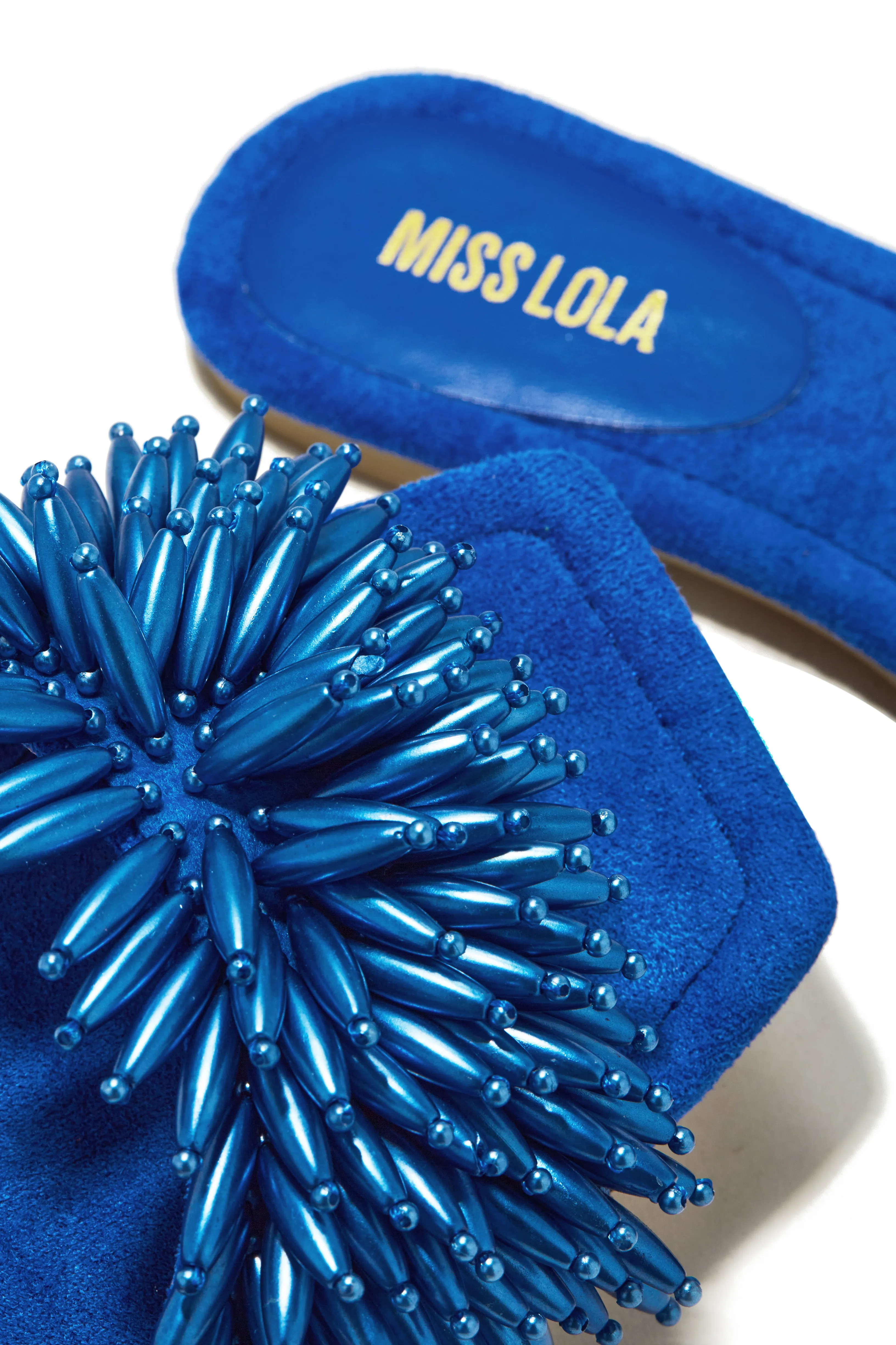 Coastal Oasis Beaded Slip On Sandals - Blue sold by Miss Lola product image thumbnail 3