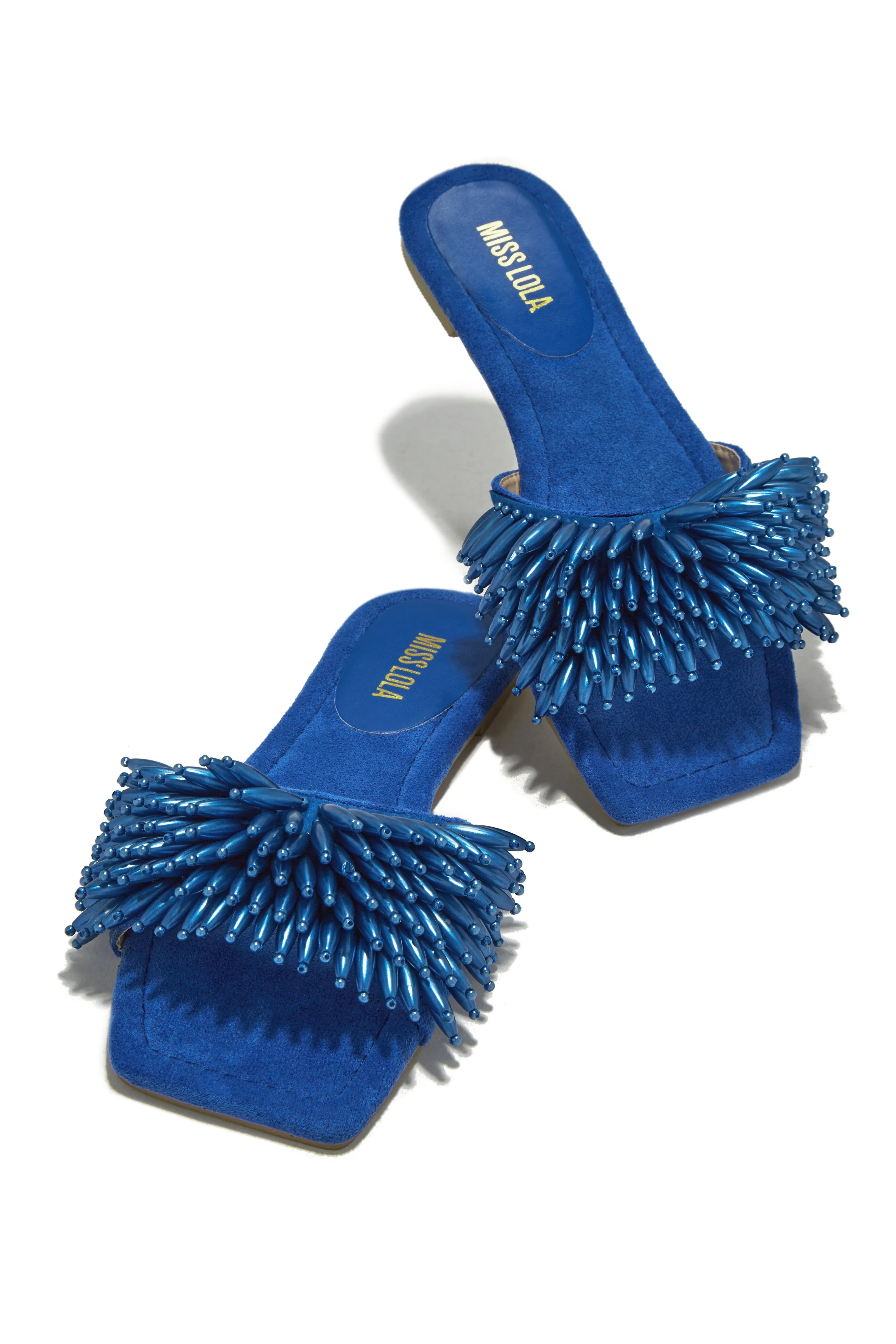 Coastal Oasis Beaded Slip On Sandals - Blue sold by Miss Lola product image thumbnail 4