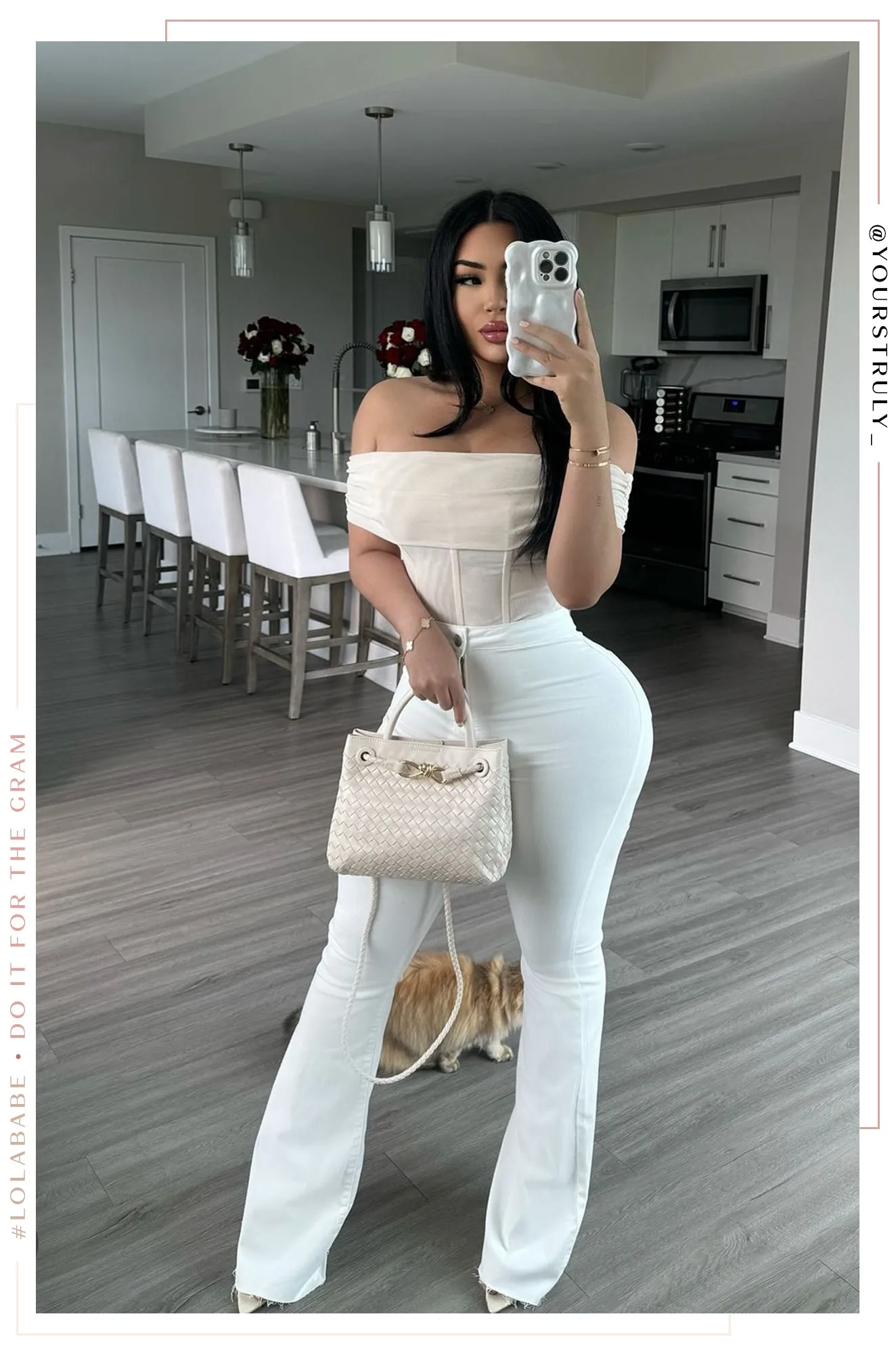 Janet High Waist Flare Pant - White sold by Miss Lola product image thumbnail 4