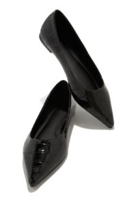 Francese Pointed Toe Flats - Black sold by Miss Lola