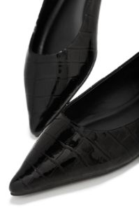 Francese Pointed Toe Flats - Black sold by Miss Lola