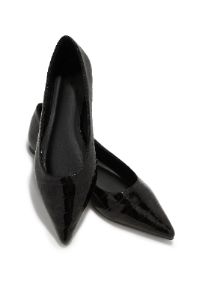 Francese Pointed Toe Flats - Black sold by Miss Lola