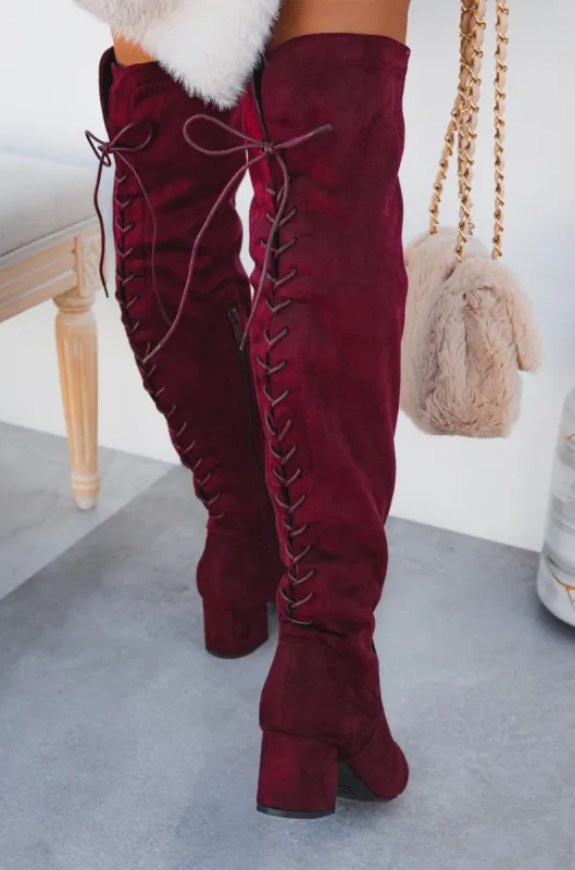 Downtown Girl - Burgundy sold by Miss Lola