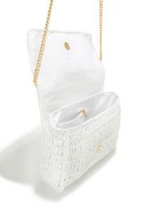 Weekend Resort Woven Crossbody Handbag - White sold by Miss Lola